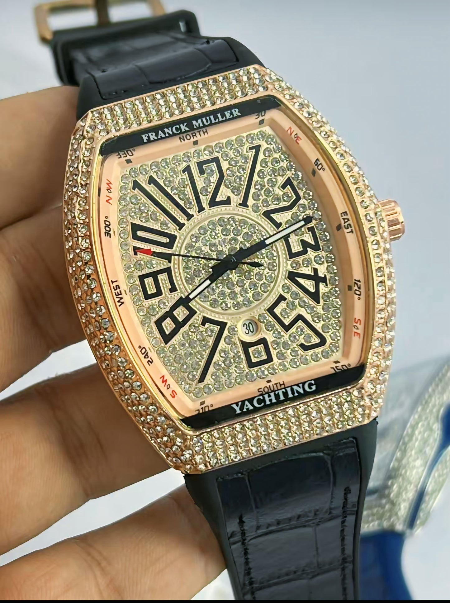 FRANCK MULLER high-end temperament Men's watch, wine barrel shaped artistic design, simple and fashionable business quartz movement watch, suitable for wearing in various occasions, birthday/Valentine's Day gift